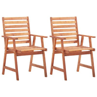 Outdoor Dining Chairs 2 pcs Solid Acacia Wood Outdoor Furniture Kings Warehouse 