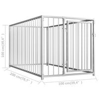 Outdoor Dog Kennel 100x200x100 cm Kings Warehouse 