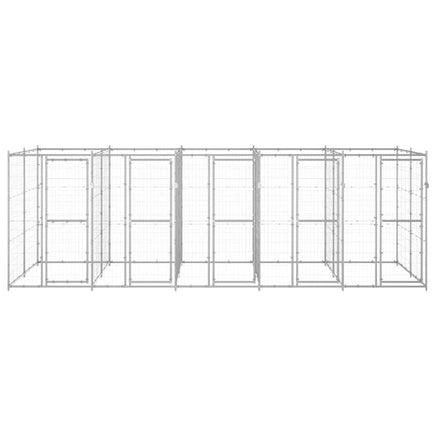 Outdoor Dog Kennel Galvanised Steel 12.1 m² Kings Warehouse 
