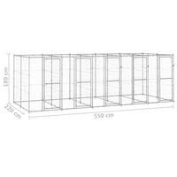 Outdoor Dog Kennel Galvanised Steel 12.1 m² Kings Warehouse 