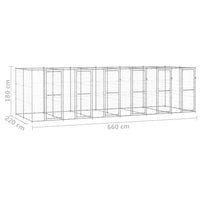 Outdoor Dog Kennel Galvanised Steel 14.52 m² Kings Warehouse 