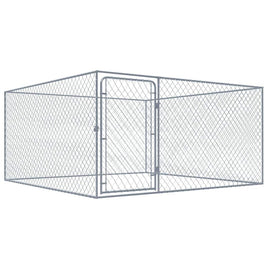 Outdoor Dog Kennel Galvanised Steel 2x2x1.85 m Kings Warehouse 