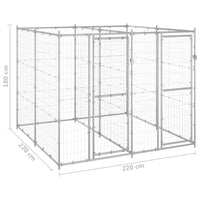 Outdoor Dog Kennel Galvanised Steel 4.84 m² Kings Warehouse 