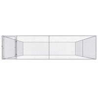 Outdoor Dog Kennel Galvanised Steel 4x4x1.85 m Kings Warehouse 
