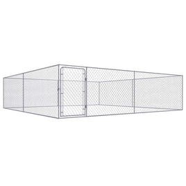 Outdoor Dog Kennel Galvanised Steel 4x4x1.85 m Kings Warehouse