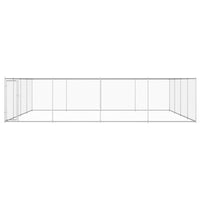 Outdoor Dog Kennel Galvanised Steel 760x760x185 cm Kings Warehouse 