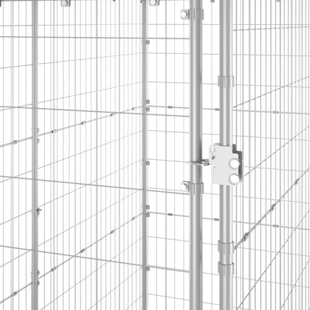 Outdoor Dog Kennel Galvanised Steel with Roof 110x220x180 cm Kings Warehouse 