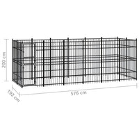 Outdoor Dog Kennel Steel 11.06 m² Kings Warehouse 