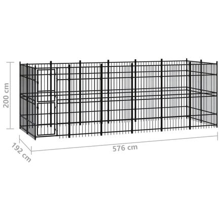 Outdoor Dog Kennel Steel 11.06 m² Kings Warehouse 