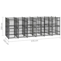 Outdoor Dog Kennel Steel 11.06 m² Kings Warehouse 