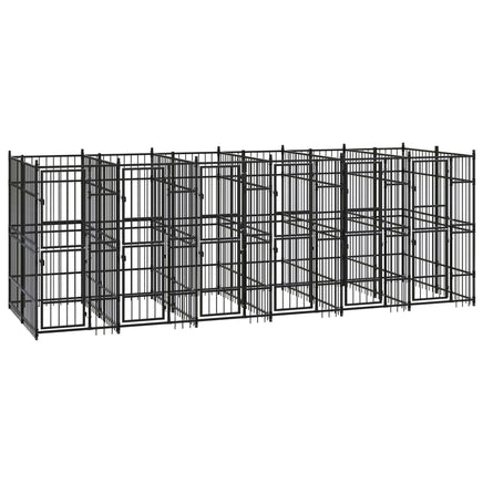 Outdoor Dog Kennel Steel 11.06 m² Kings Warehouse 