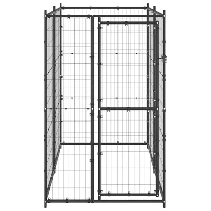 Outdoor Dog Kennel Steel 110x220x180 cm Kings Warehouse 