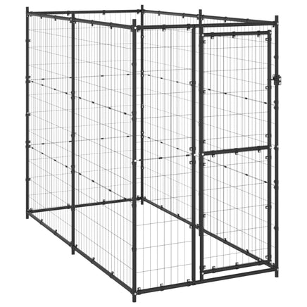 Outdoor Dog Kennel Steel 110x220x180 cm Kings Warehouse 