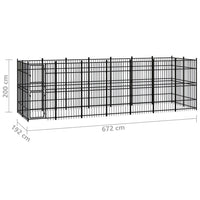 Outdoor Dog Kennel Steel 12.9 m² Kings Warehouse 