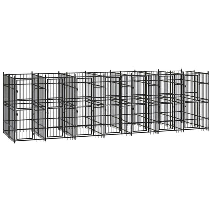 Outdoor Dog Kennel Steel 12.9 m² Kings Warehouse 