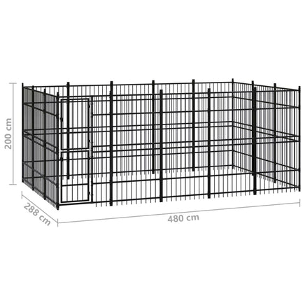 Outdoor Dog Kennel Steel 13.82 m² Kings Warehouse 
