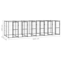 Outdoor Dog Kennel Steel 14.52 m² Kings Warehouse 