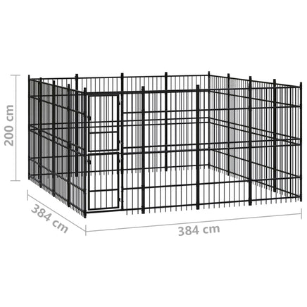 Outdoor Dog Kennel Steel 14.75 m² Kings Warehouse 