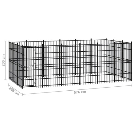 Outdoor Dog Kennel Steel 16.59 m² Kings Warehouse 