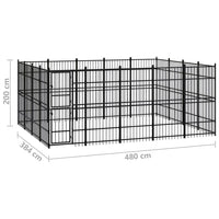 Outdoor Dog Kennel Steel 18.43 m² Kings Warehouse 