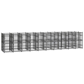 Outdoor Dog Kennel Steel 18.43 m² Kings Warehouse 