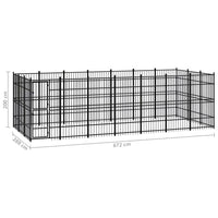 Outdoor Dog Kennel Steel 19.35 m² Kings Warehouse 