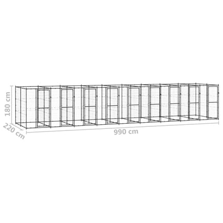 Outdoor Dog Kennel Steel 21.78 m² Kings Warehouse 