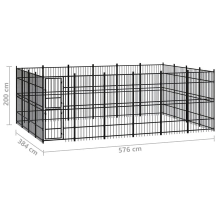 Outdoor Dog Kennel Steel 22.12 m² Kings Warehouse 