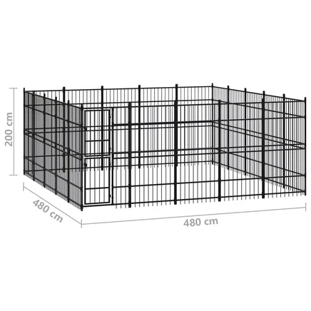 Outdoor Dog Kennel Steel 23.04 m² Kings Warehouse 