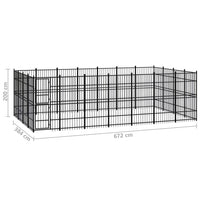Outdoor Dog Kennel Steel 25.8 m² Kings Warehouse 