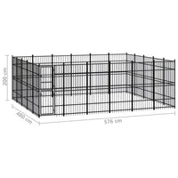 Outdoor Dog Kennel Steel 27.65 m² Kings Warehouse 