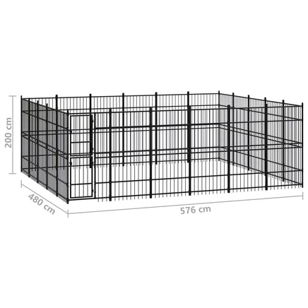 Outdoor Dog Kennel Steel 27.65 m² Kings Warehouse 