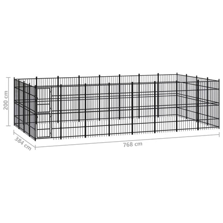 Outdoor Dog Kennel Steel 29.49 m² Kings Warehouse 
