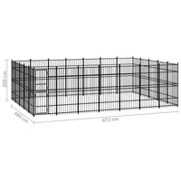 Outdoor Dog Kennel Steel 32.26 m² Kings Warehouse 