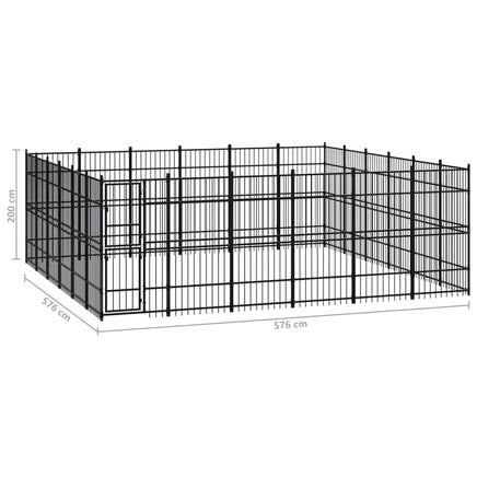 Outdoor Dog Kennel Steel 33.18 m² Kings Warehouse 