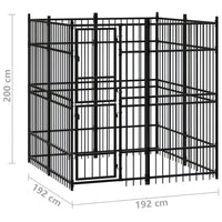 Outdoor Dog Kennel Steel 3.69 m² dog supplies Kings Warehouse 