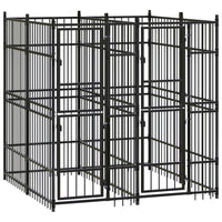 Outdoor Dog Kennel Steel 3.69 m² dog supplies Kings Warehouse 