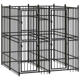 Outdoor Dog Kennel Steel 3.69 m² dog supplies Kings Warehouse 