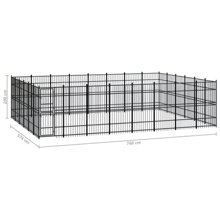Outdoor Dog Kennel Steel 44.24 m² Kings Warehouse 