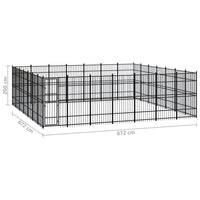 Outdoor Dog Kennel Steel 45.16 m² Kings Warehouse 