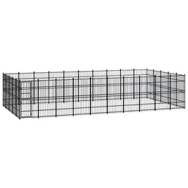 Outdoor Dog Kennel Steel 46.08 m² Kings Warehouse 