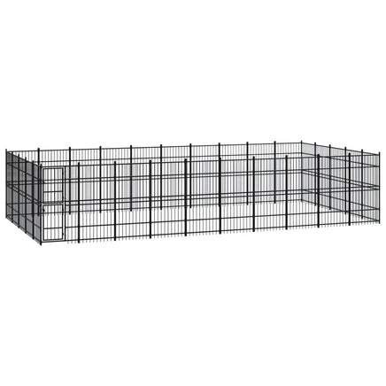 Outdoor Dog Kennel Steel 46.08 m² Kings Warehouse 