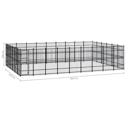 Outdoor Dog Kennel Steel 49.77 m² Kings Warehouse 
