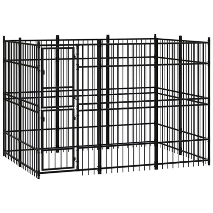Outdoor Dog Kennel Steel 5.53 m² dog supplies Kings Warehouse 