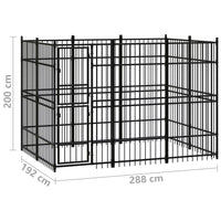 Outdoor Dog Kennel Steel 5.53 m² dog supplies Kings Warehouse 