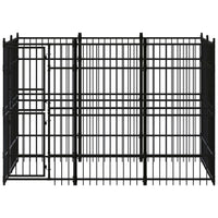 Outdoor Dog Kennel Steel 5.53 m² dog supplies Kings Warehouse 