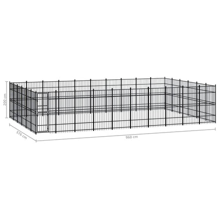 Outdoor Dog Kennel Steel 55.3 m² Kings Warehouse 