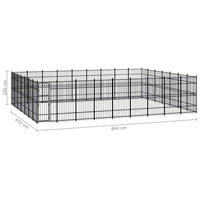 Outdoor Dog Kennel Steel 58.06 m² Kings Warehouse 