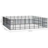 Outdoor Dog Kennel Steel 58.98 m² Kings Warehouse 