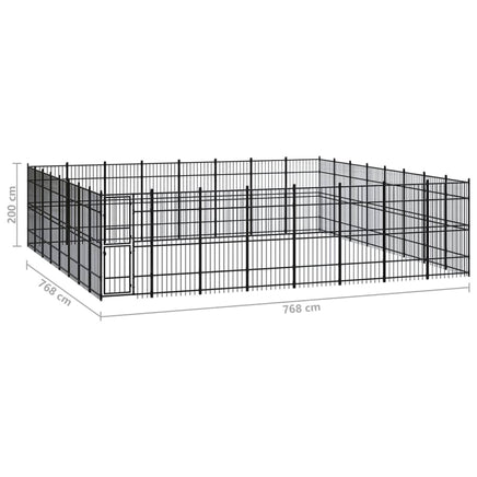 Outdoor Dog Kennel Steel 58.98 m² Kings Warehouse 